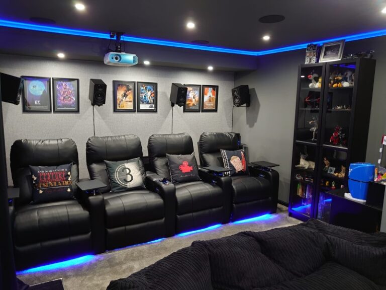 Professionally decorated home cinema in summer house in Waltham Abbey